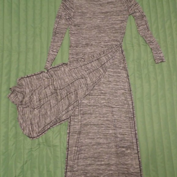 super-long space-dyed maxi side slit pullover L - Picture 2 of 4